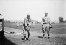 Clyde Engle, Left; Neal Ball, Right; Boston Al (Baseball), 1913. Creator: Harris & Ewing