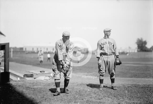 Clyde Engle, Left; Neal Ball, Right; Boston Al (Baseball), 1913. Creator: Harris & Ewing.