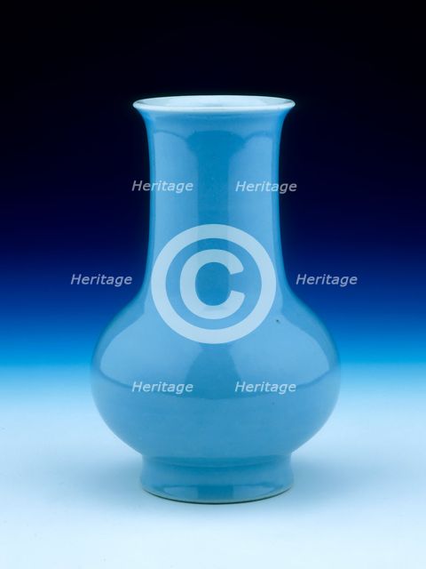 Clair de lune monochrome vase, Qing dynasty, China, 19th century. Creator: Unknown.