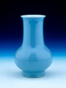 Clair de lune monochrome vase, Qing dynasty, China, 19th century. Creator: Unknown