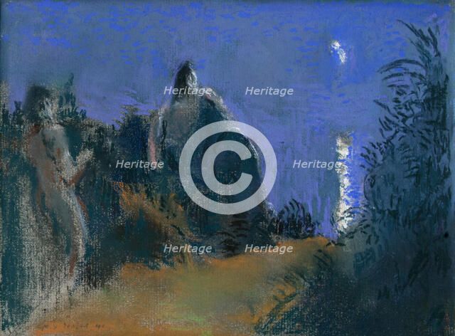 Clair de lune sur la mer (Moonlight over the sea), 1941. Creator: Roussel, Ker-Xavier (1867-1944).