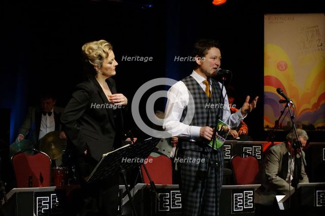 Claire Martin and J Nicholas, Ropetackle Arts Centre, Shoreham, West Sussex, Jan 2016. Artist: Brian O'Connor.