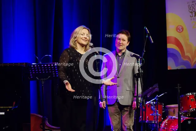 Claire Martin and Julian Nicholas, Ropetackle Arts Centre, Shoreham, West Sussex, Jan 2016. Artist: Brian O'Connor.