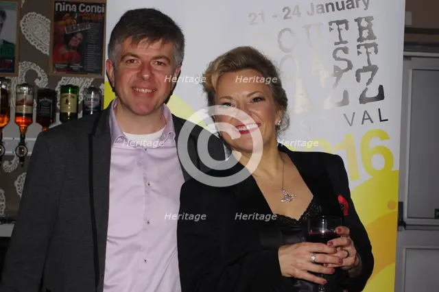 Claire Martin and Neal Richardson, Ropetackle Arts Centre, Jan 2016. Artist: Brian O'Connor.