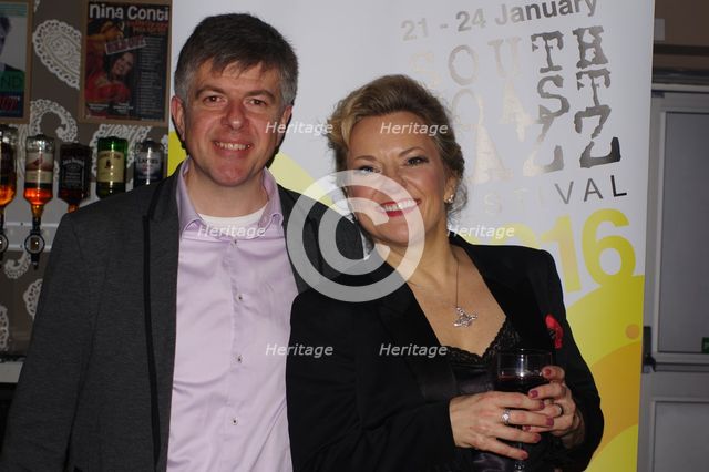 Claire Martin and Neal Richardson, Ropetackle Arts Centre, Jan 2016. Artist: Brian O'Connor.