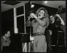 Claire Martin making her first appearance at The Fairway, Welwyn Garden City, Hertfordshire, 1991. Creator: Denis Williams