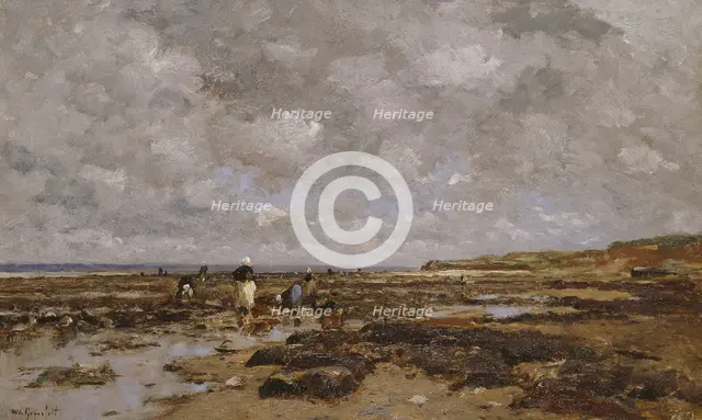 Clam-Pickers in Villerville. Creator: Wilhelm von Gegerfelt.