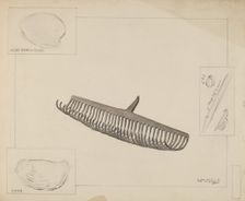 Clam Rake, c. 1936. Creator: William Mills