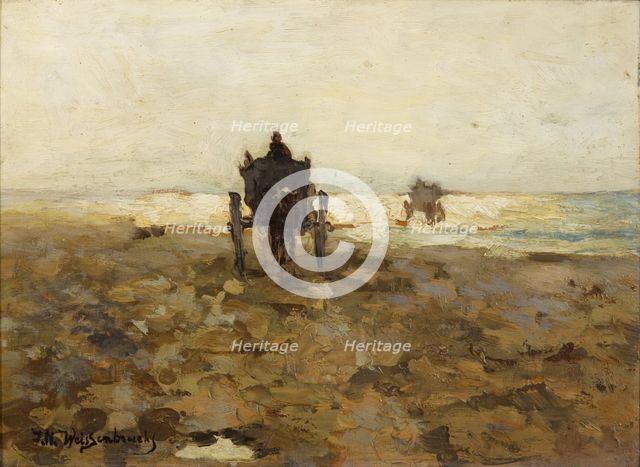Clammer's Horse Drive, c. 1890. Artist: Weissenbruch, Hendrik Johannes (Jan Hendrik) (1824-1903)