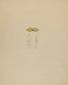 Clasp for Necklace, c. 1936. Creator: Doris Beer