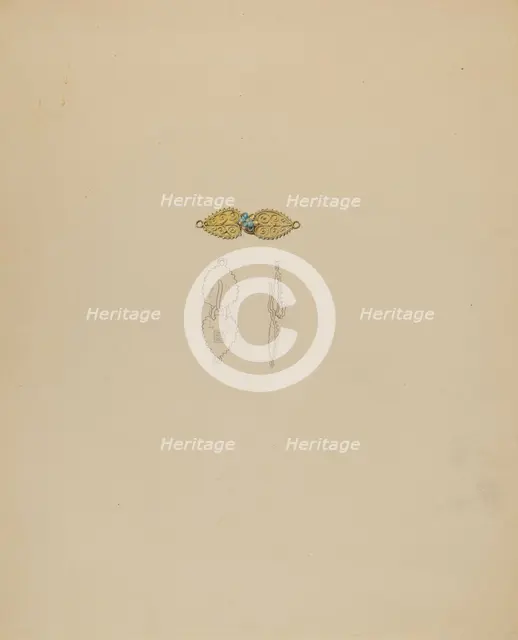 Clasp for Necklace, c. 1936. Creator: Doris Beer.