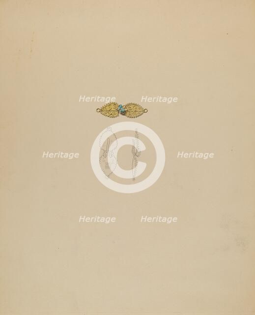 Clasp for Necklace, c. 1936. Creator: Doris Beer.