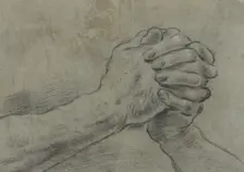 Clasped Hands [verso], c. 1612. Creator: Giacomo Cavedone