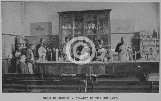 Class in chemistry, Atlanta Baptist Seminary, 1902. Creator: Unknown.