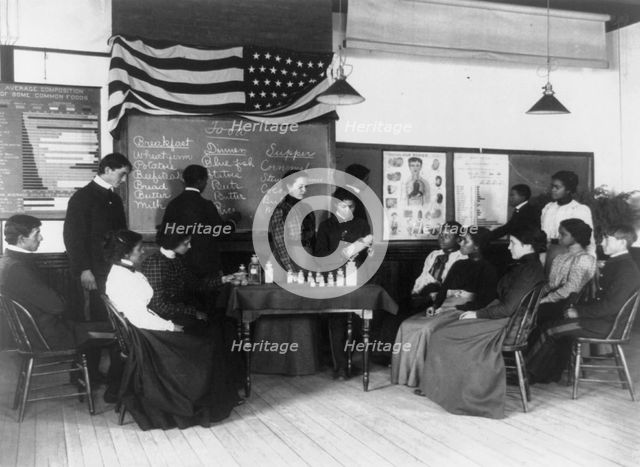 Class in hygiene Hampton Institute, Hampton, Va., 1899 or 1900. Creator: Frances Benjamin Johnston.