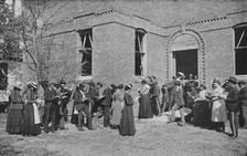 Class in outdoor arithmetic, 1904. Creator: Frances Benjamin Johnston