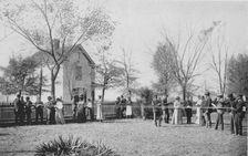 Class in outdoor geometry, 1904. Creator: Frances Benjamin Johnston