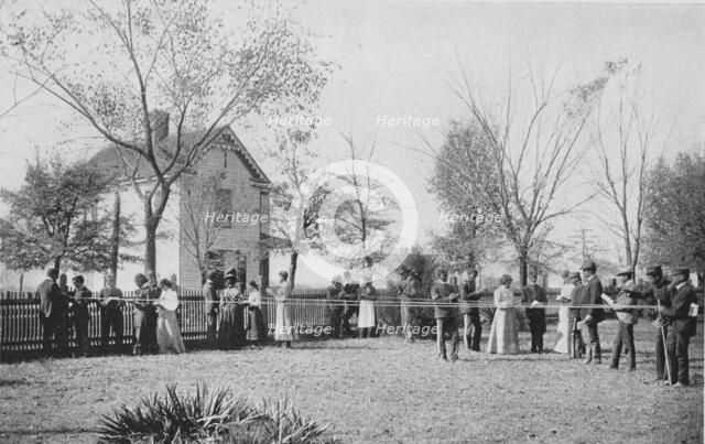 Class in outdoor geometry, 1904. Creator: Frances Benjamin Johnston.