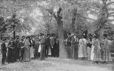 Class in outdoor nature study, 1904. Creator: Frances Benjamin Johnston