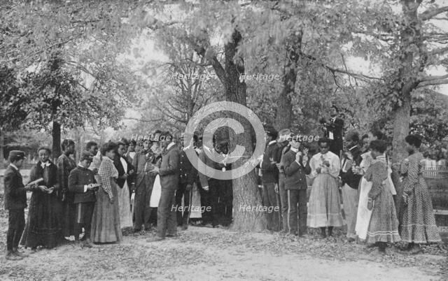 Class in outdoor nature study, 1904. Creator: Frances Benjamin Johnston.