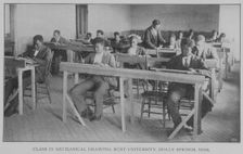 Class in mechanical drawing, Rust University, Holly Springs, Miss., 1902. Creator: Unknown