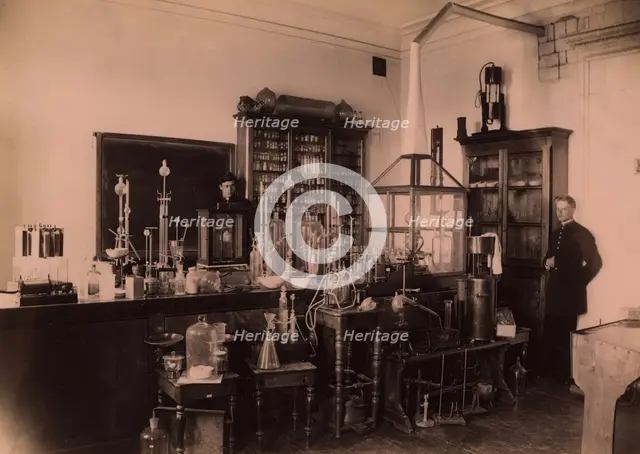 Class in the Chemistry Lab of the Real School in Tyumen', 1889. Creator: N Terekhov.