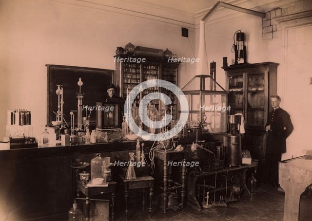 Class in the Chemistry Lab of the Real School in Tyumen', 1889. Creator: N Terekhov.