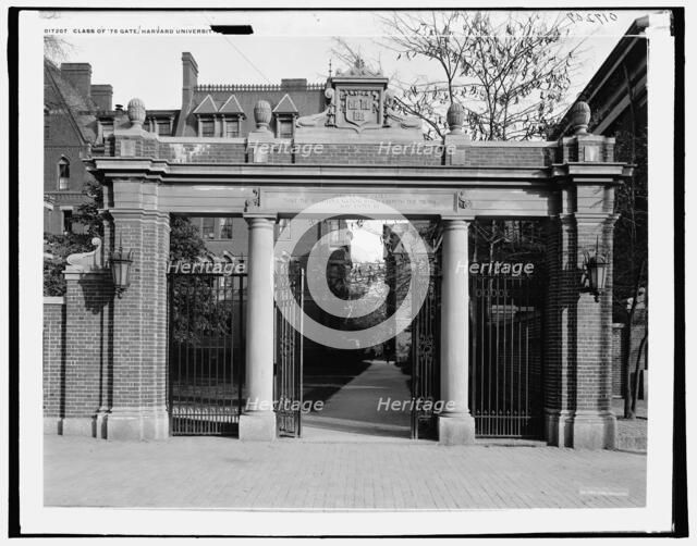 Class of '75 Gate, Harvard University, Mass., between 1900 and 1906. Creator: Unknown.