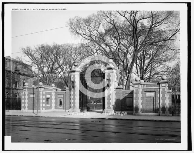 Class of '77 Gate, Harvard University, Mass., c1904. Creator: Unknown.