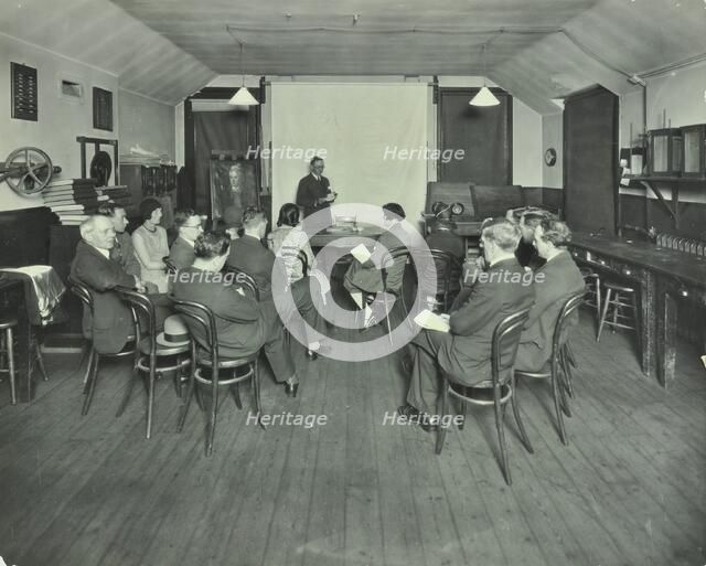 Class of adults studying antiques, Brixton Commercial Evening Institute, London, 1930. Artist: Unknown.
