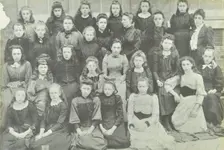 Class photograph, Bloomfield Road Girls School, Plumstead, London, 1891