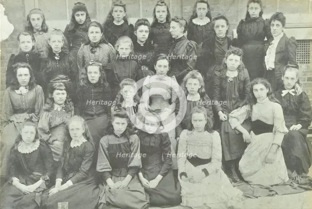 Class photograph, Bloomfield Road Girls School, Plumstead, London, 1891. Artist: Unknown.