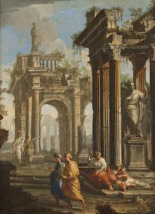 Classical Buildings with Columns, late 17th-early 18th century. Creator: Alberto Carlieri