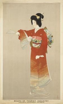 Classical Dance (poster for the Tourist Board of the Japanese Railway) , ca 1937. Creator: Shoen, Uemura (1875-1949)