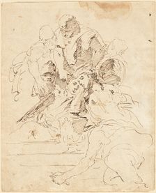 Classical Figures Gathered around an Urn, 1724/1729. Creator: Giovanni Battista Tiepolo