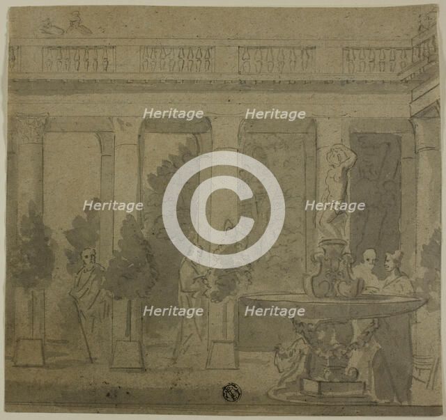 Classical Interior Scene, 18th century. Creator: Unknown.