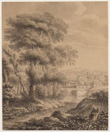 Classical Landscape with a City, c1800s. Creator: Luigi Gasparini
