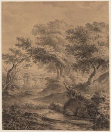 Classical Landscape with a Distant City, c1800s. Creator: Luigi Gasparini