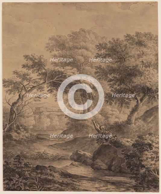 Classical Landscape with a Distant City, c1800s. Creator: Luigi Gasparini.