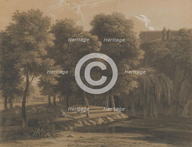 Classical Landscape with a Shepherd, 1803. Creator: Jean-Victor Bertin.