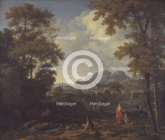 Classical Landscape with Diana (?) and her Nymphs, 1661-1726. Creators: Johannes Glauber, Gerard de Lairesse.