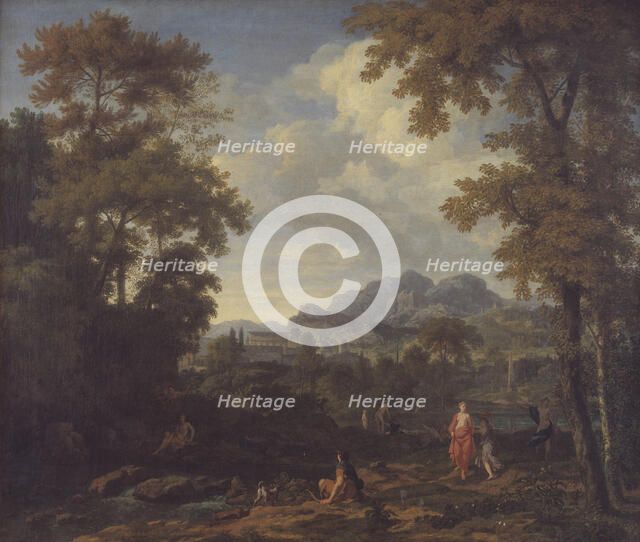 Classical Landscape with Diana (?) and her Nymphs, 1661-1726. Creators: Johannes Glauber, Gerard de Lairesse.