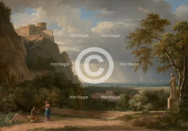 Classical Landscape with Figures and Sculpture, 1788. Creator: Pierre Henri de Valenciennes.