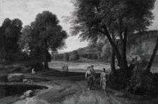 Classical Landscape with Two Women and a Man on a Path, 1660/70. Creator: Jean Francois Millet
