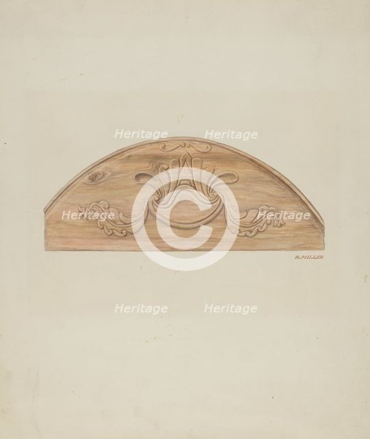 Classical Leaves and Scroll, 1935/1942. Creator: Randolph F Miller.