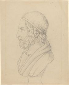 Classical Portrait Bust of a Bearded Man. Creator: John Flaxman