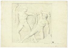 Classical Relief with Two Fighting Male Nudes, n.d. Creator: Joseph Bonomi the younger