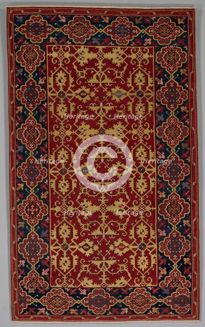 Classical Turkish Carpet with the Lotto Pattern, 1600-1650. Creator: Unknown.