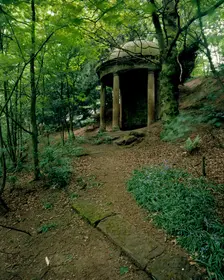 Classical temple rotunda, Badger Dingle, Badger, Shropshire, 1994. Artist: John Critchley