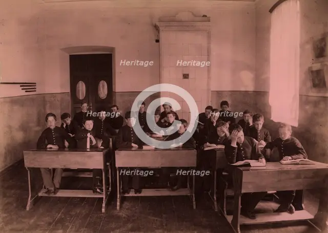 Classroom During a Lesson, 1889. Creator: N Terekhov.
